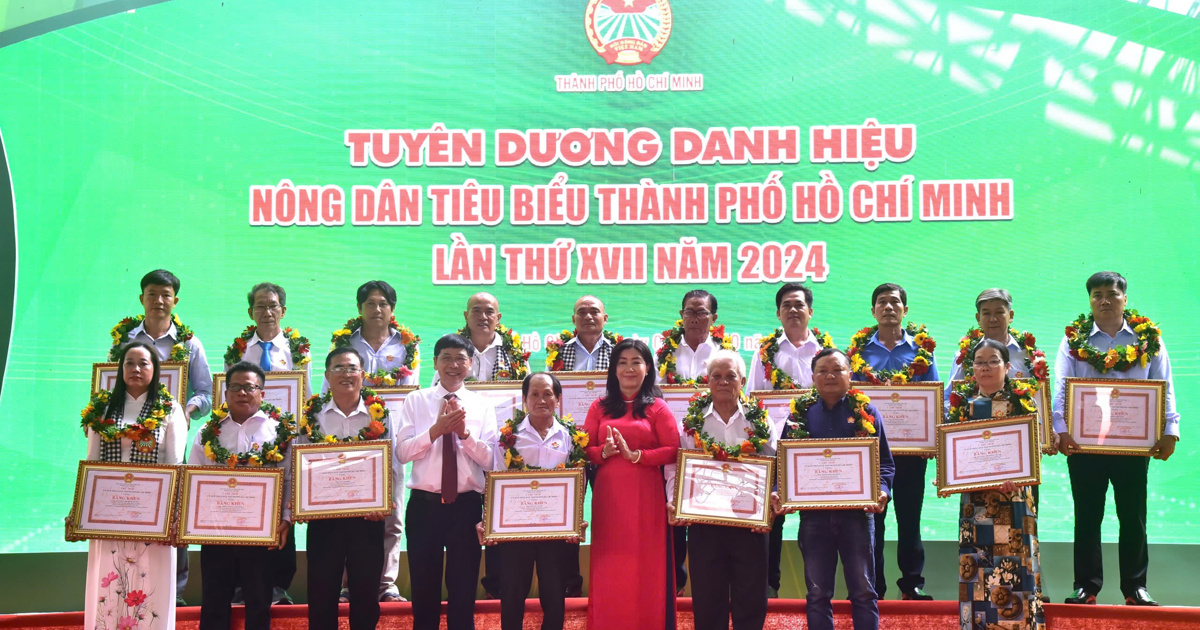 TP Hồ Chí Minh tuyên dương “Nông dân tiêu biểu” lần thứ 17 năm 2024