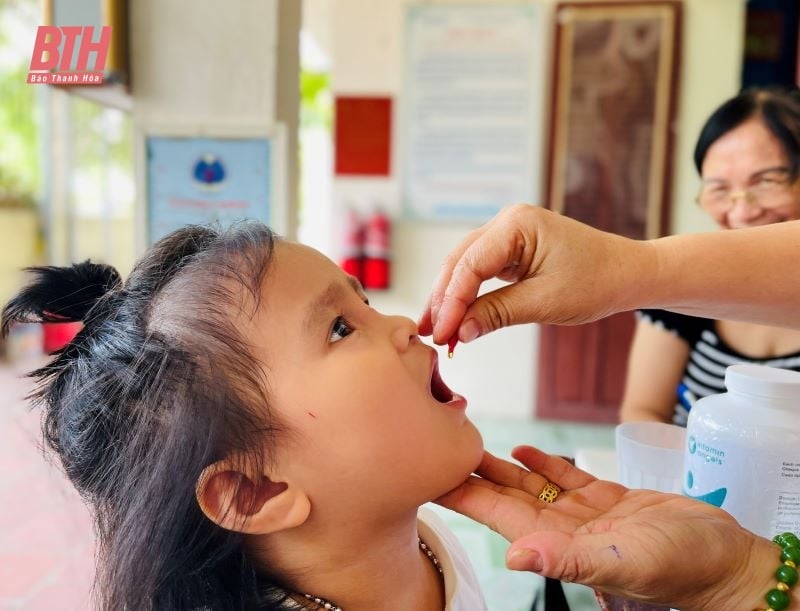 Campagne de supplémentation en vitamine A pour les enfants de 6 à 60 mois, phase I, 2023 dans la ville de Thanh Hoa