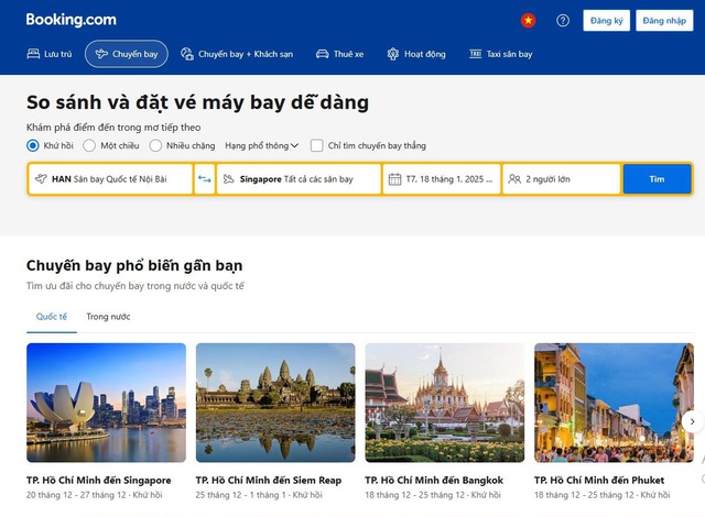 Thêm tiện ích đặt vé máy bay, Booking.com nâng tầm trải nghiệm du lịch cho du khách - Ảnh 1.