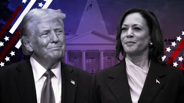 Cựu Tổng thống Trump và đối thủ Harris bất phân thắng bại trong một cuộc thăm dò toàn quốc