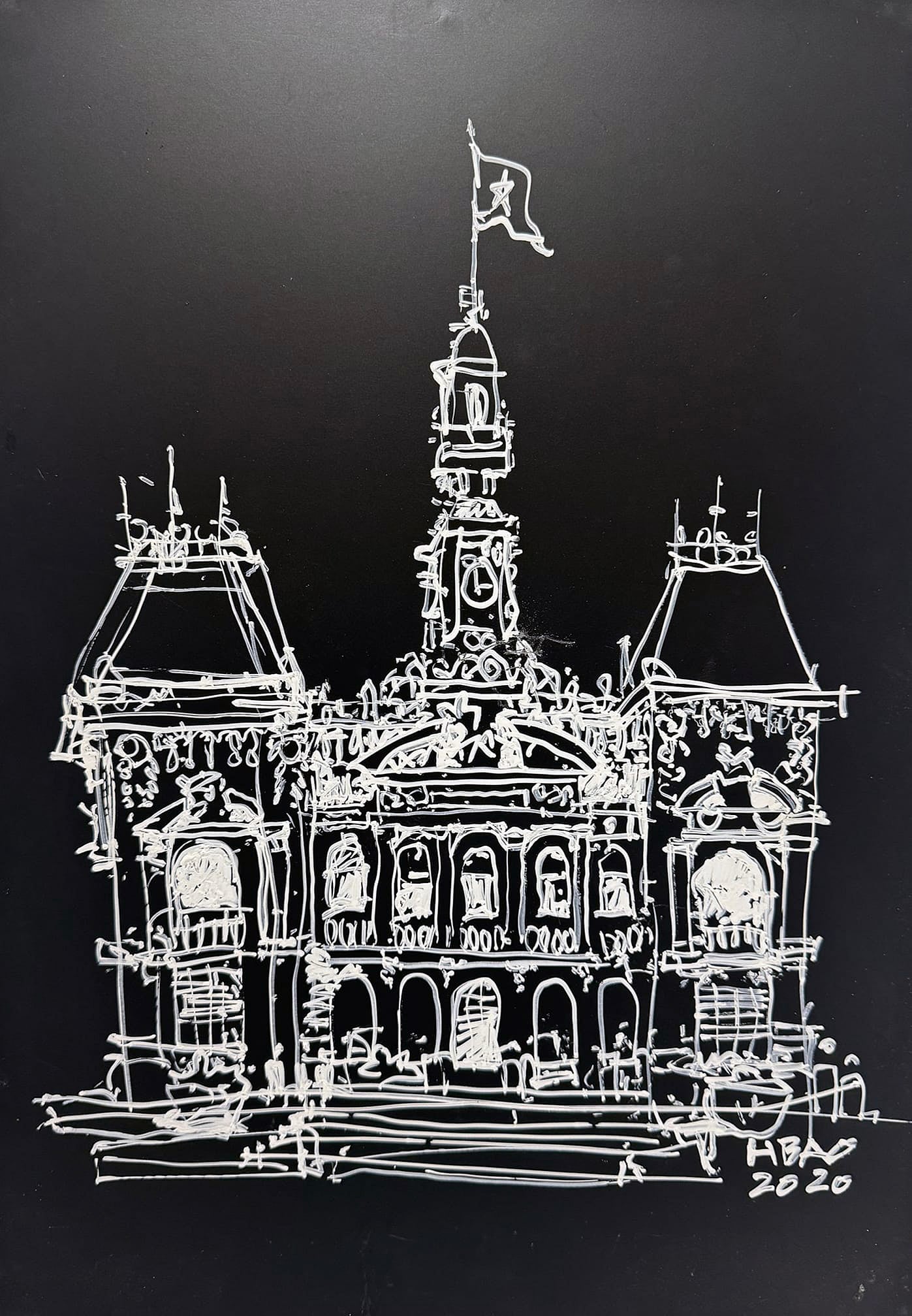 Góc ký họa: Trụ sở UBND TP.HCM- Ảnh 4.