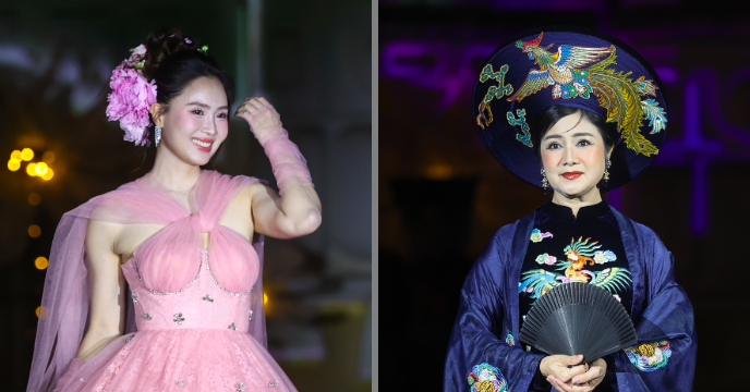 People's Artist Thu Ha and Hong Diem were impressed in the show of Ha Vy and Hoang Cong Cuong.
