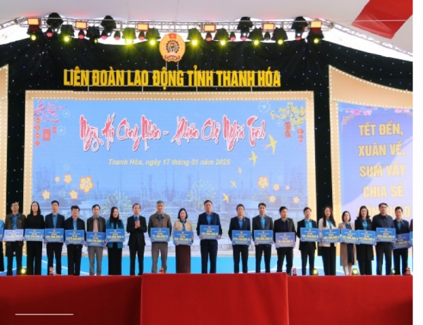 El "Festival de los Trabajadores - Mercado de Caridad" es una actividad significativa para los miembros del sindicato y los trabajadores de Thanh Hoa.