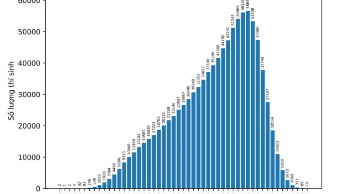 Cả nước có 12 điểm 10 môn Toán