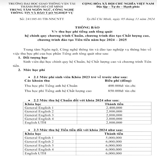 Không chấp nhận chứng chỉ IELTS, buộc sinh viên học tiếng Anh tại trường thu học phí cao? - Ảnh 3.