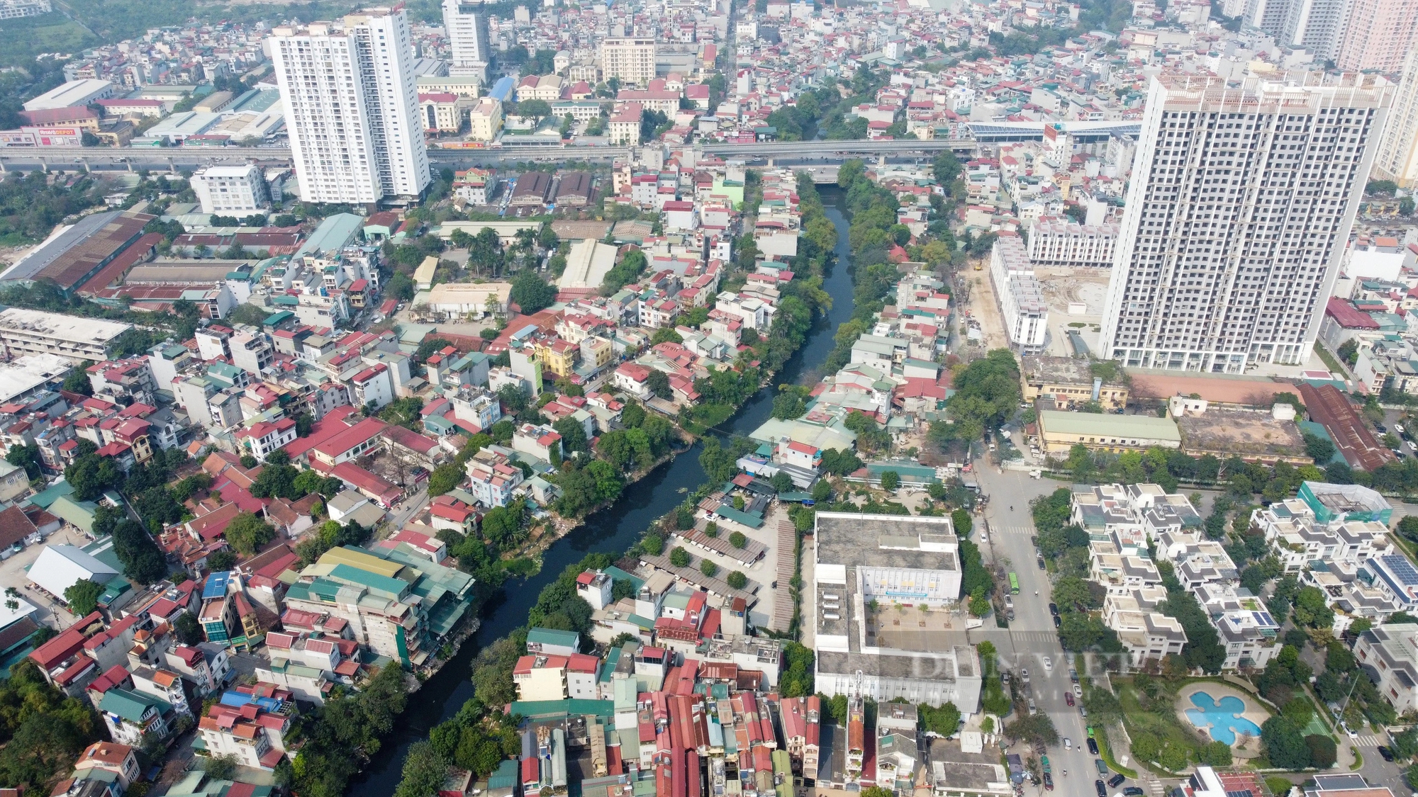 Hiện trạng dự án cầu vượt sông Nhuệ bị Hà Nội đưa vào 