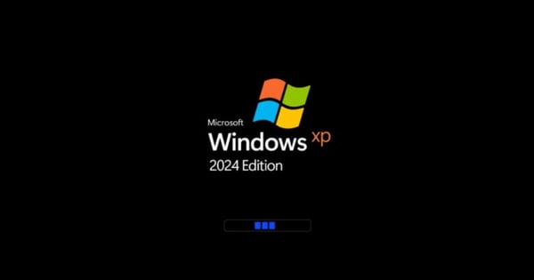 Concepto de Windows 11 en la máscara de Windows XP