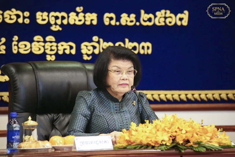 ประธานรัฐสภาแห่งราชอาณาจักรกัมพูชา สมเด็จคุณสุดารี (ภาพ : ผู้แทนราษฎร)