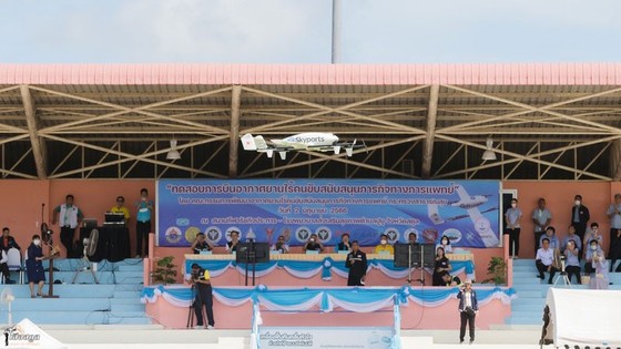 Das Flugzeug wurde im Rahmen eines Testflugs vom thailändischen Gesundheitsministerium eingesetzt. Foto: Thailändisches Gesundheitsministerium