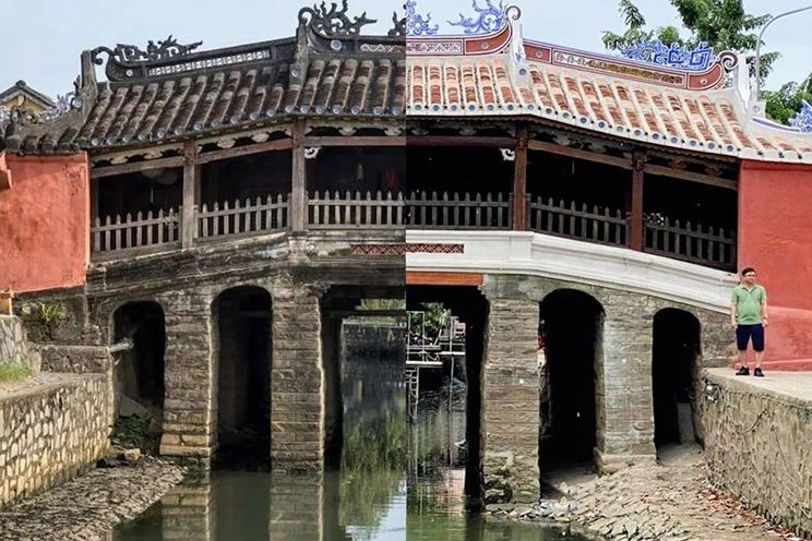 After the ao dai ceremony today, the cauldron in Hoi An was officially opened. Image 1