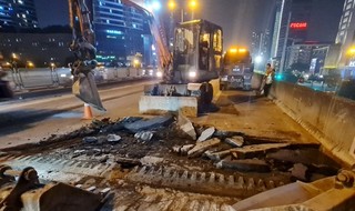 環状3号線高架道路の危険な伸縮継手の修理が完了