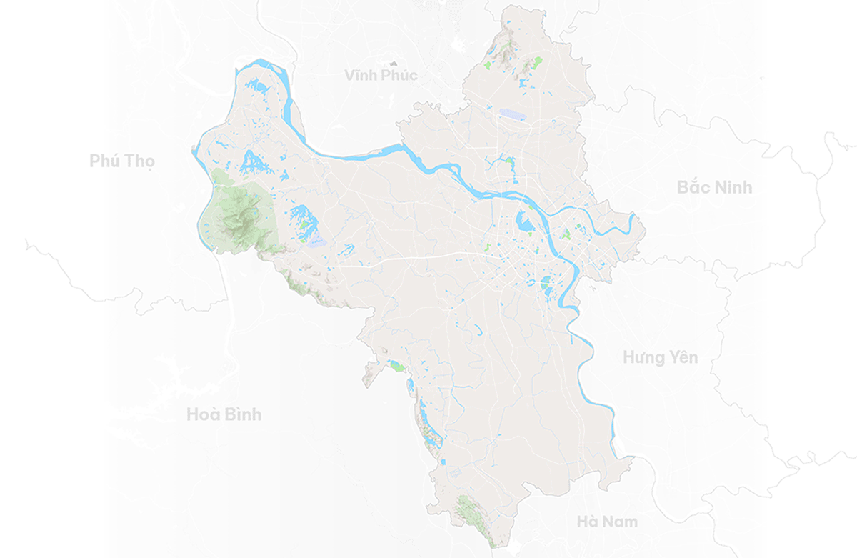 Aspecto del tráfico en Hanoi en el año 2045