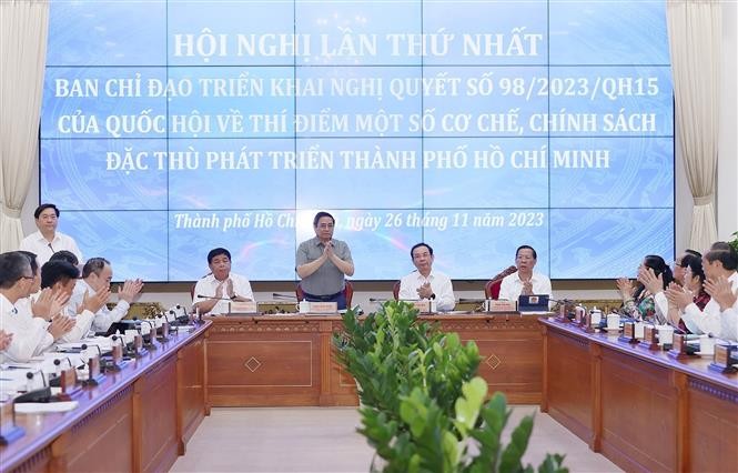 Thủ tướng Phạm Minh Chính chủ trì Hội nghị lần thứ nhất của Ban Chỉ đạo 850. Ảnh: Dương Giang-TTXVN