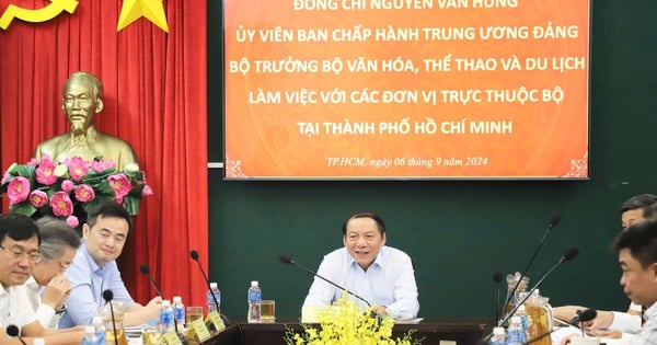 Bộ trưởng Nguyễn Văn Hùng chủ trì buổi làm việc với các đơn vị trực thuộc Bộ tại TP.HCM