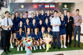 La selección femenina australiana sub-20 llega a Phu Tho para asistir al Campeonato Femenino Sub-20 de la AFC 2024