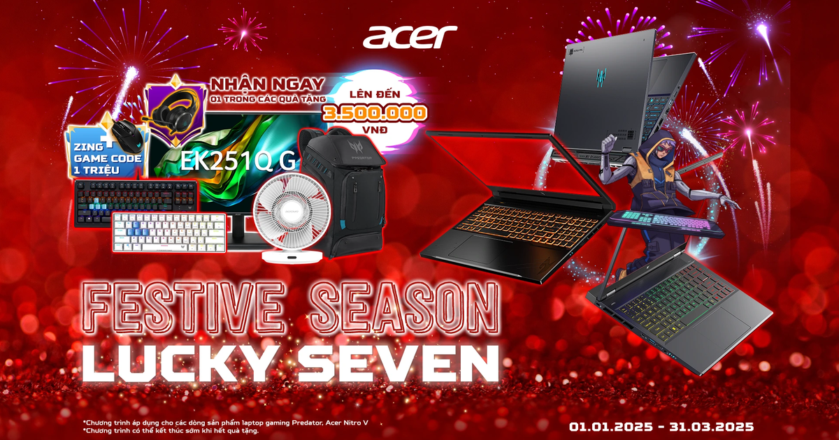 Saison des fêtes - Lucky Seven : l'occasion de dénicher des cadeaux super attrayants avec Acer