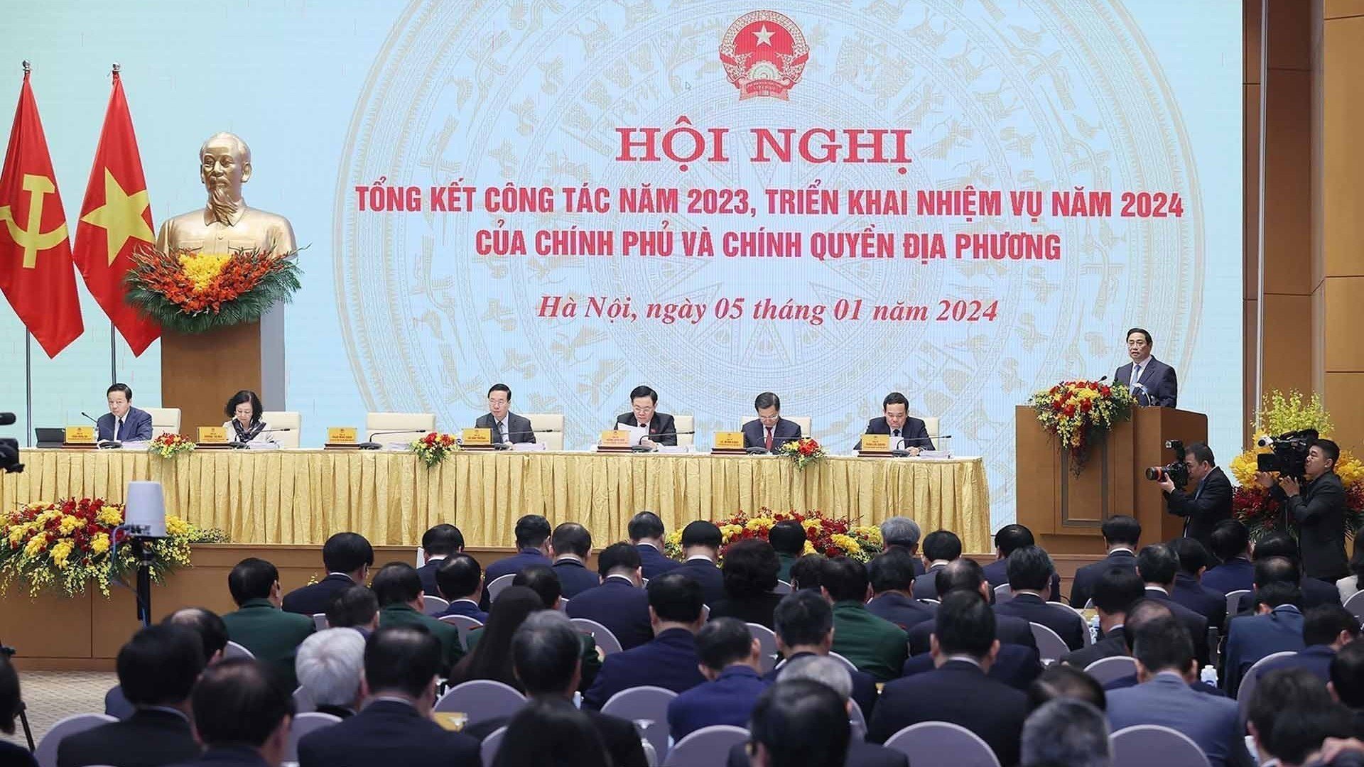 Khai mạc hội nghị Chính phủ và chính quyền địa phương tổng kết công tác năm 2023, triển khai nhiệm vụ năm 2024