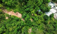 ダナン住民、髑髏山の麓で土砂崩れを恐れる