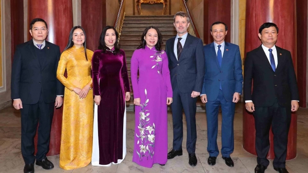 La vicepresidenta Vo Thi Anh Xuan se reúne con el príncipe heredero de Dinamarca, Frederik