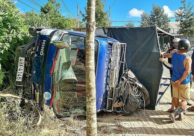 Accident scene. Photo: Khanh Huong