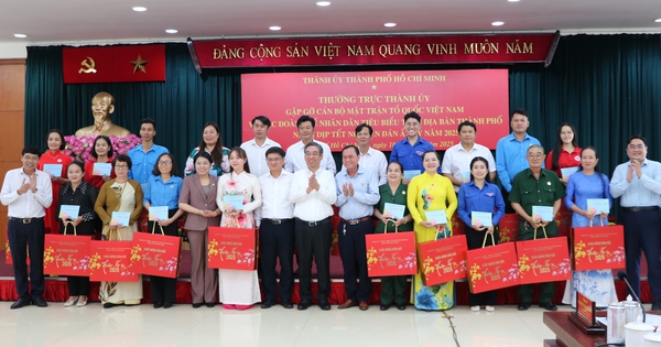 Le Comité du Parti de Ho Chi Minh-Ville rencontre des responsables du Front de la Patrie du Vietnam et des organisations typiques à l'occasion du Têt At Ty 2025