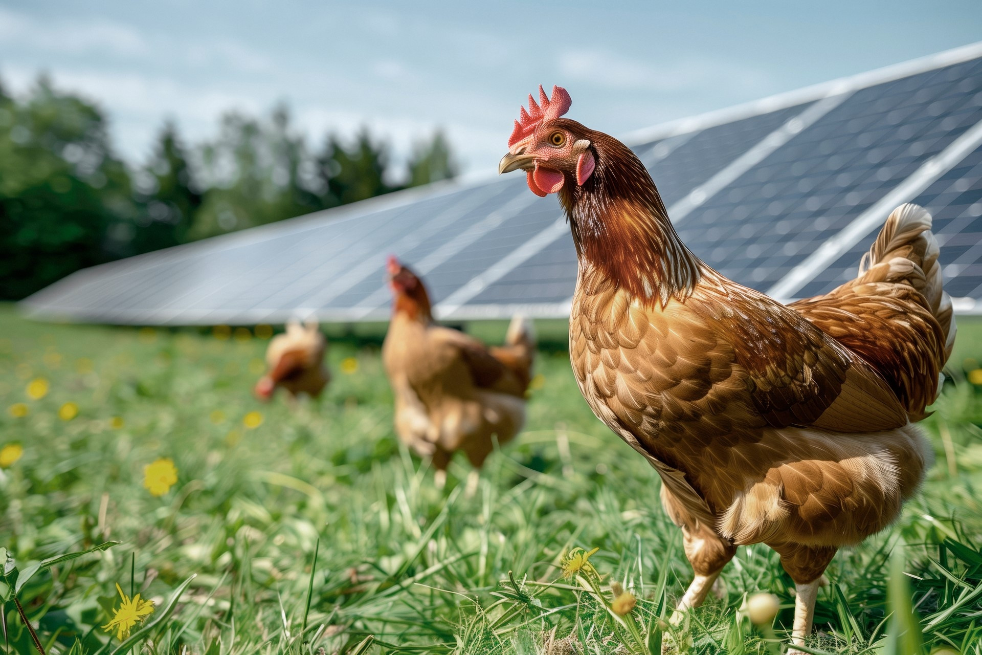 Deutschlands größtes Solarkraftwerk lässt 1.500 Hühner frei, um etwas zu beweisen