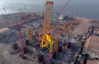 Una unidad de PVN está construyendo la base de una torre de energía eólica marina. (Foto: PVN).