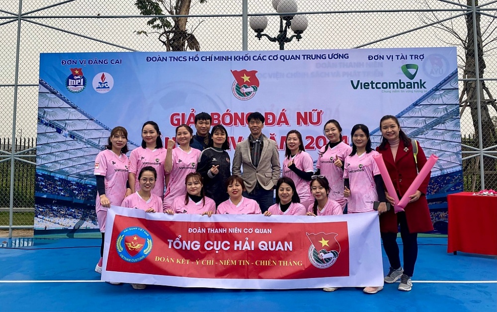 Thanh niên Hải quan tham gia Giải Bóng đá nữ Khối các cơ quan Trung ương