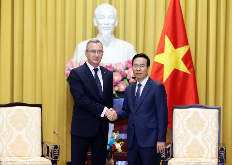 President Vo Van Thuong receives Governor of Kaluga province, Russian Federation