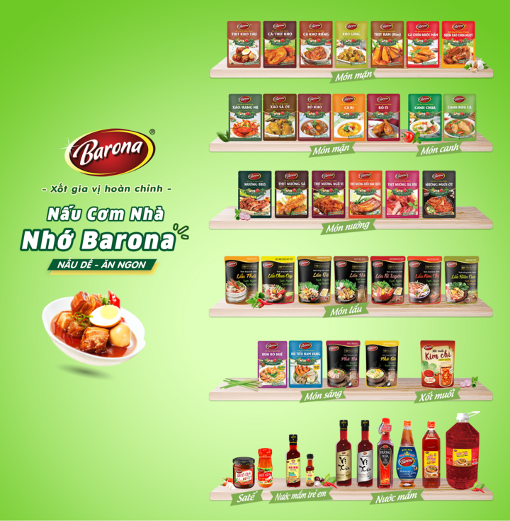 Barona's diverse range of spices is always present in every family meal.