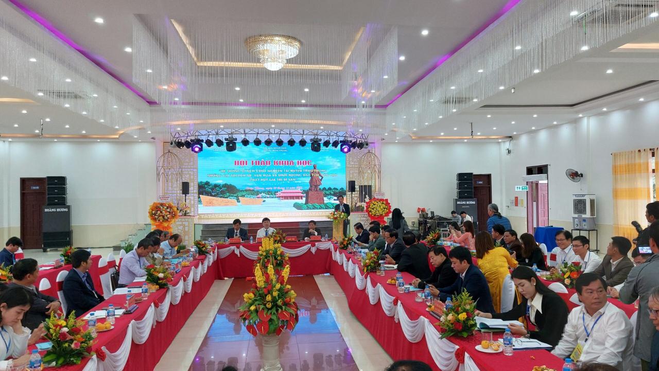 Scientific workshop on orientation for conservation, restoration and promotion of the value of the Nguyen Lord relic system in Trieu Phong district