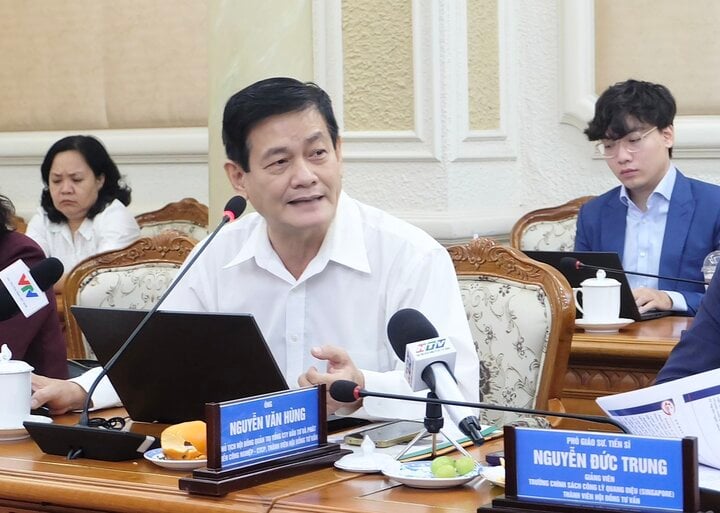 Dr. Ngo Viet Nam Son expressed his opinion at the meeting. (Photo: Vu Phong)