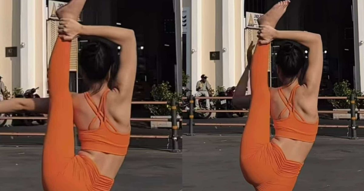 Girl doing yoga pose at Ben Thanh market criticized