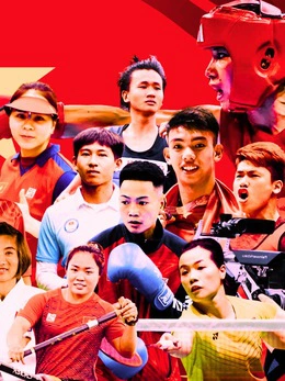 Portrait of 16 Vietnamese athletes competing at the 2024 Paris Olympics