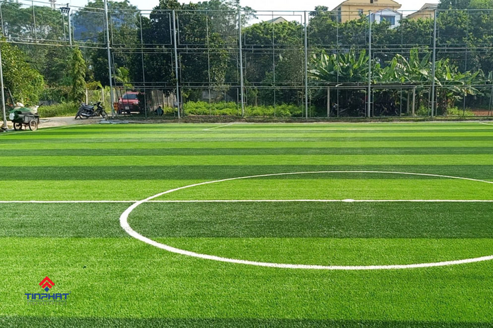 Construction process of artificial turf football field at Tin Phat Sports - 3