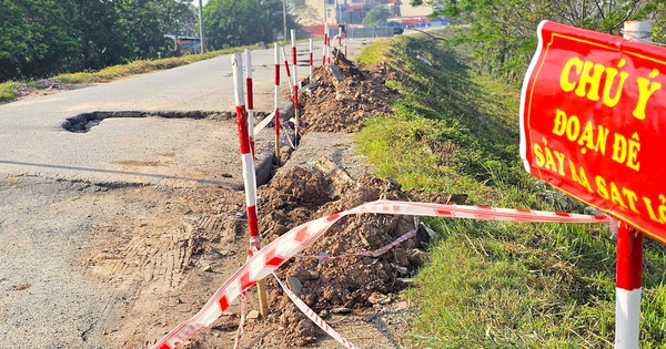 Sớm triển khai cải tạo, nâng cấp tuyến đê Yên Nghĩa đang xuất hiện điểm sụt lún