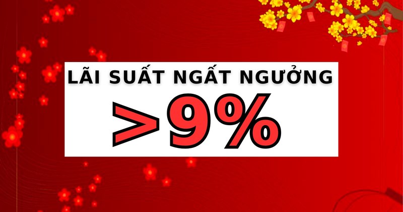 Đầu năm một ngân hàng có lãi suất hơn 9% gửi tiết kiệm 13 tháng