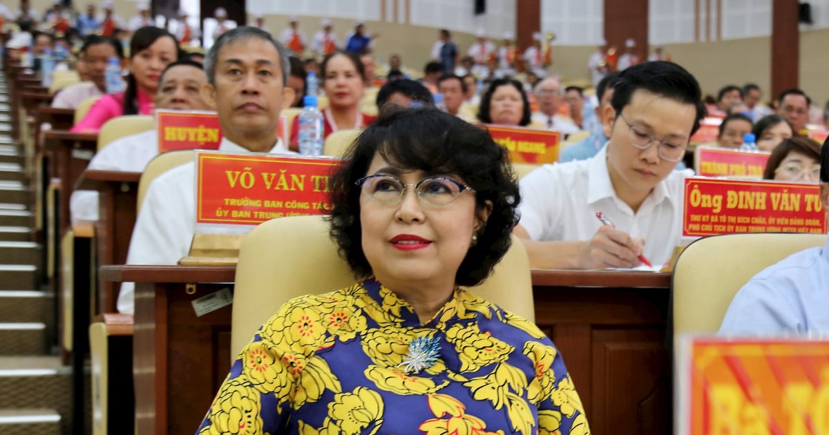 Vizepräsidentin To Thi Bich Chau nahm am Delegiertenkongress der Vietnamesischen Vaterländischen Front der Provinz Tra Vinh teil.