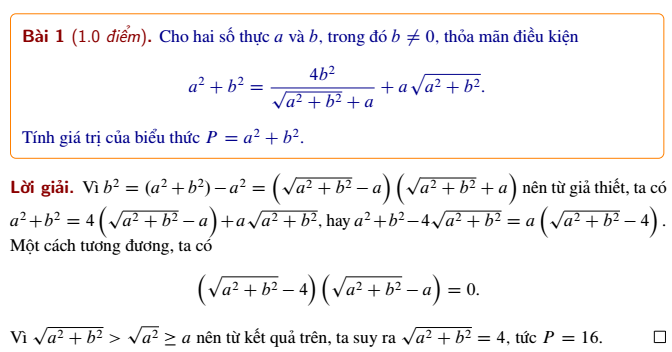 Réponses à l'examen de mathématiques spécialisé pour la 10e année à Hô-Chi-Minh-Ville