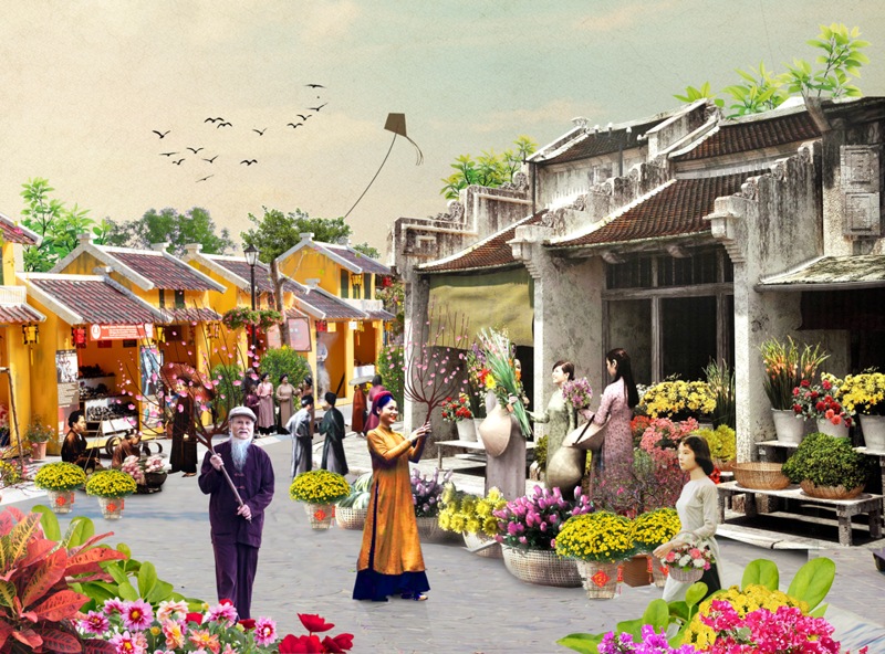 Cadeau pour le fleuriste au festival de la rue des fleurs, Hanoï, printemps 2025, photo 2