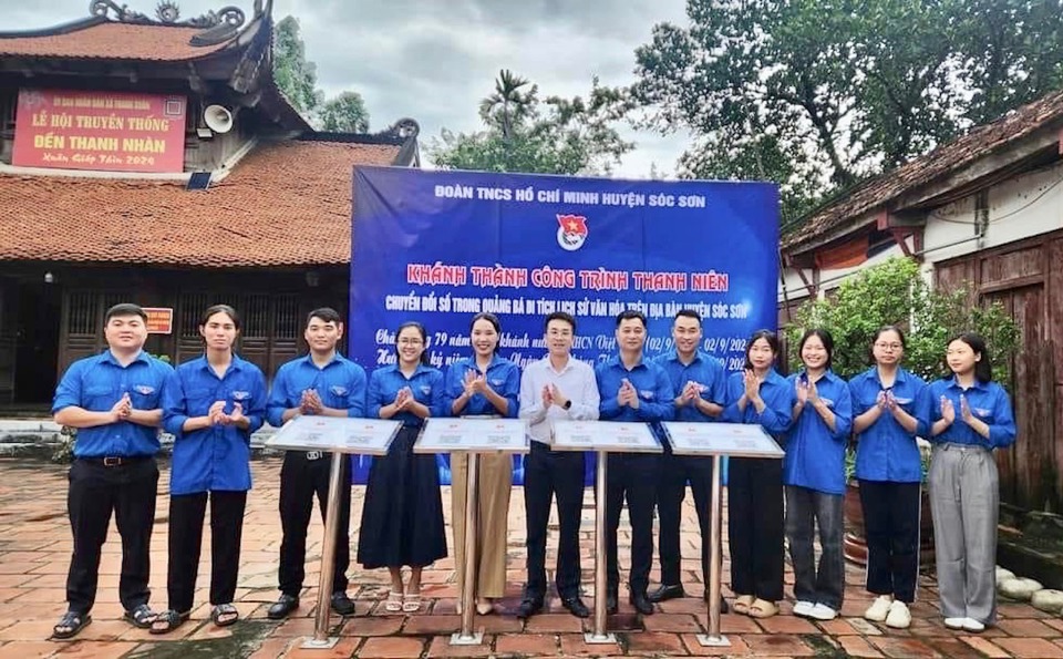 Proyecto para digitalizar el templo Thanh Nhan, la pagoda y la casa comunal Thach Loi en la comuna de Thanh Xuan de la Unión Juvenil del Distrito de Soc Son.