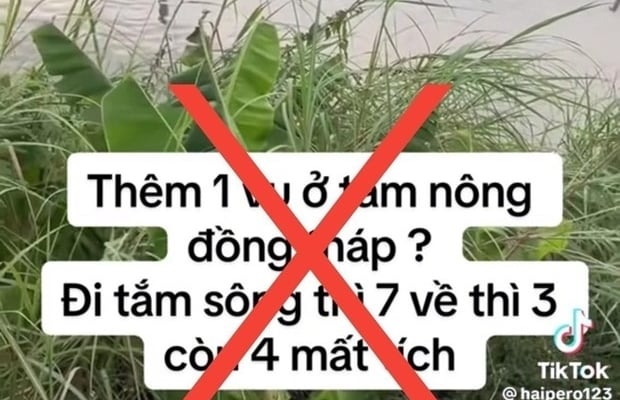 Thông tin tắm sống 7 về 3 còn 4 người mất tích là sai sự thật