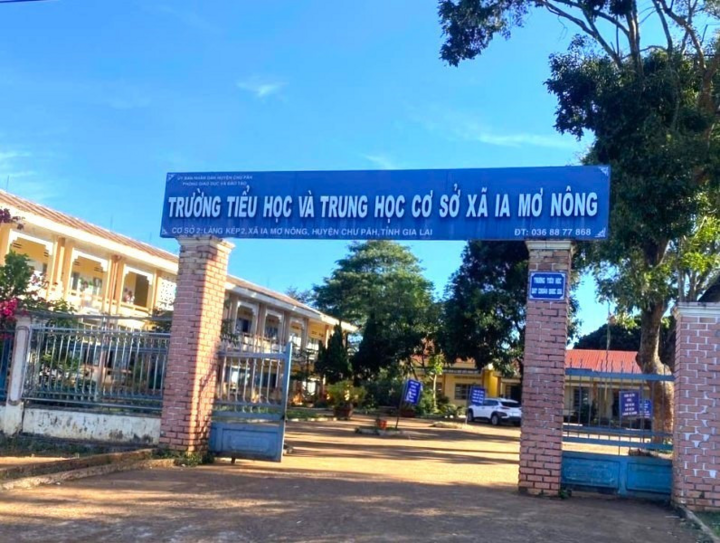 Trường Tiểu học và THCS Ia Mơ Nông, nơi ông Thom công tác. Ảnh: H.T