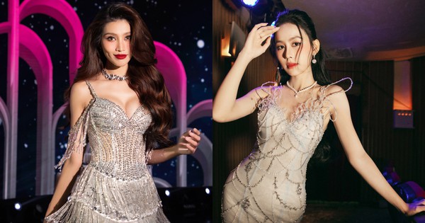 2 beautiful female MCs and runners-up "overwhelm" the contestants in the final round of Miss World Vietnam 2023