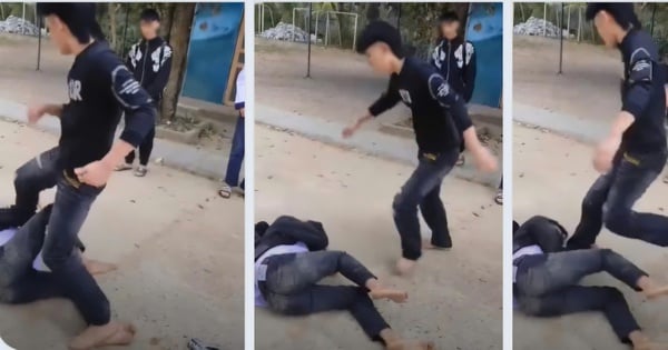 10th grade male student brutally beaten by his friend in the school yard