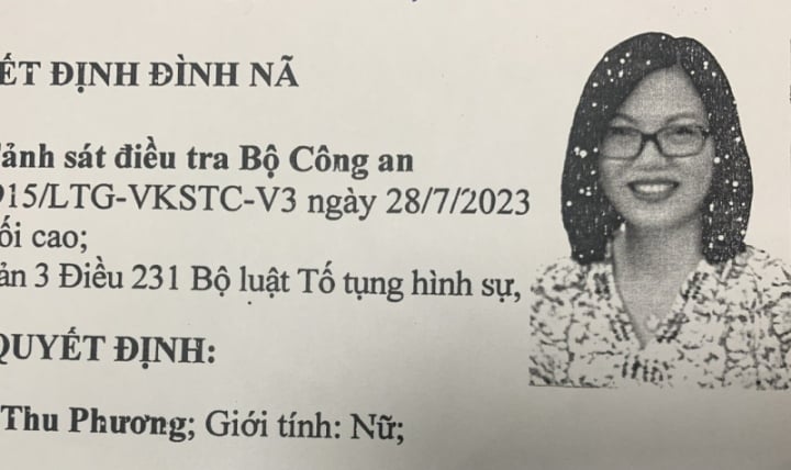 Decisión de suspender el arresto de Phuong. (Foto: Cand).