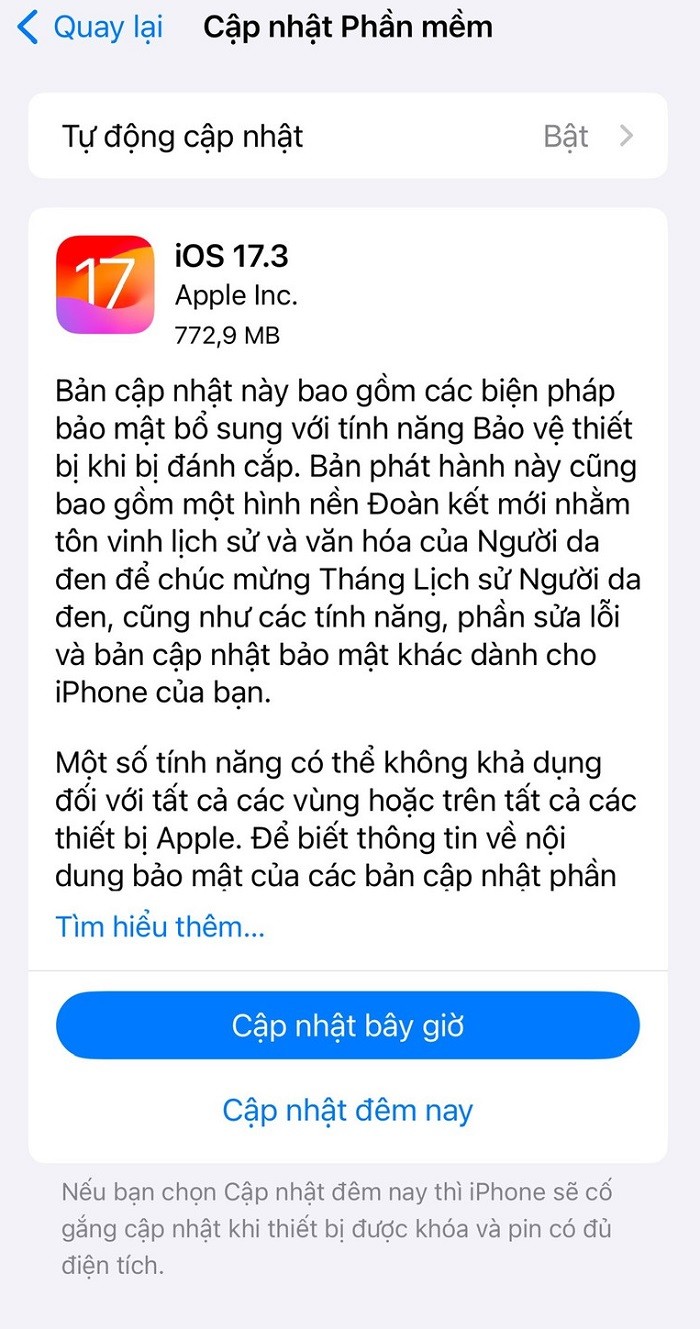 iOS 17.3 được Apple tích hợp nhiều tính năng hữu ích.