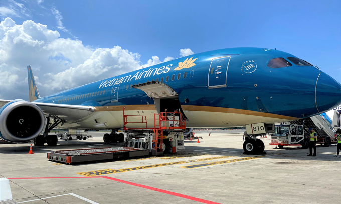 Un avión de fuselaje ancho de Vietnam Airlines. Foto: VNA