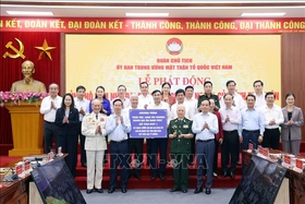 Launching a campaign to support the building of solidarity houses for poor households in Dien Bien province