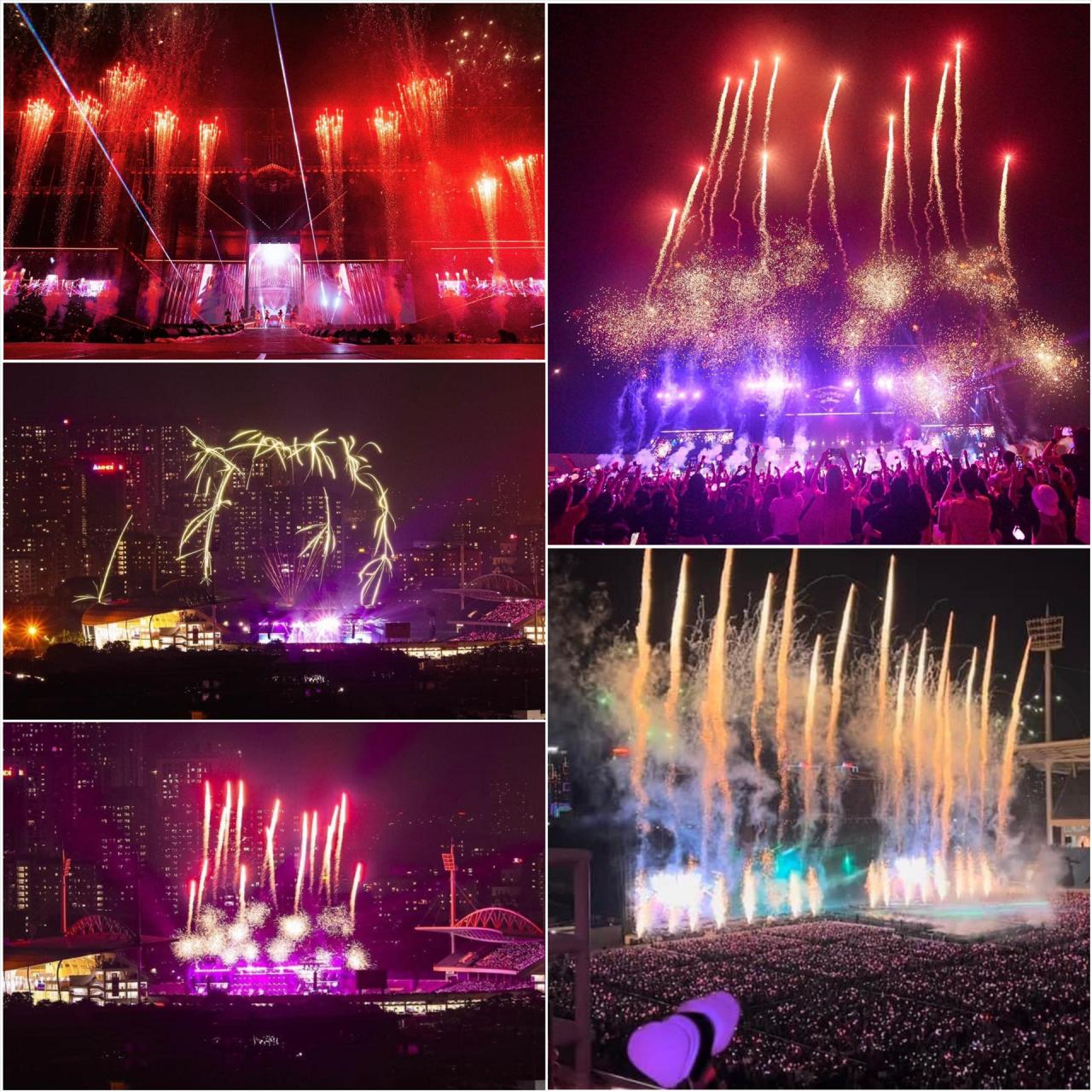 Spectacular fireworks display during the two nights of Born Pink concert in Vietnam. Photo: Twitter Blackpink Fan